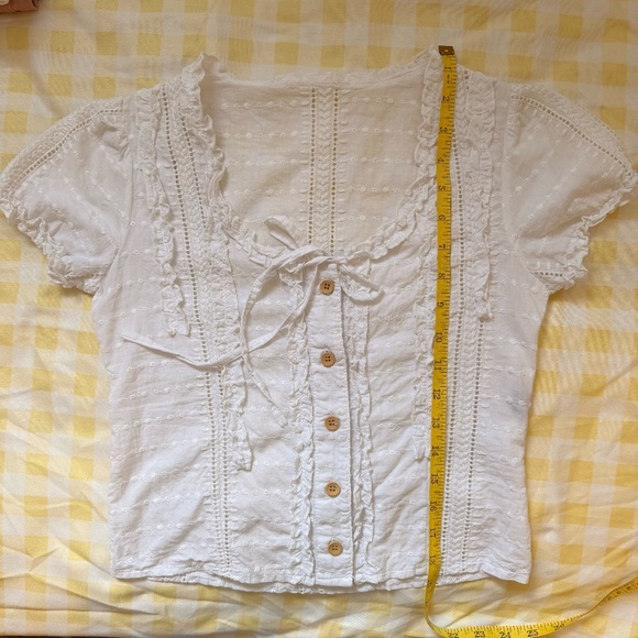 VINTAGE EMBROIDERED COTTON TOP UK 8 - 100% Cotton - Picture 8 of 16